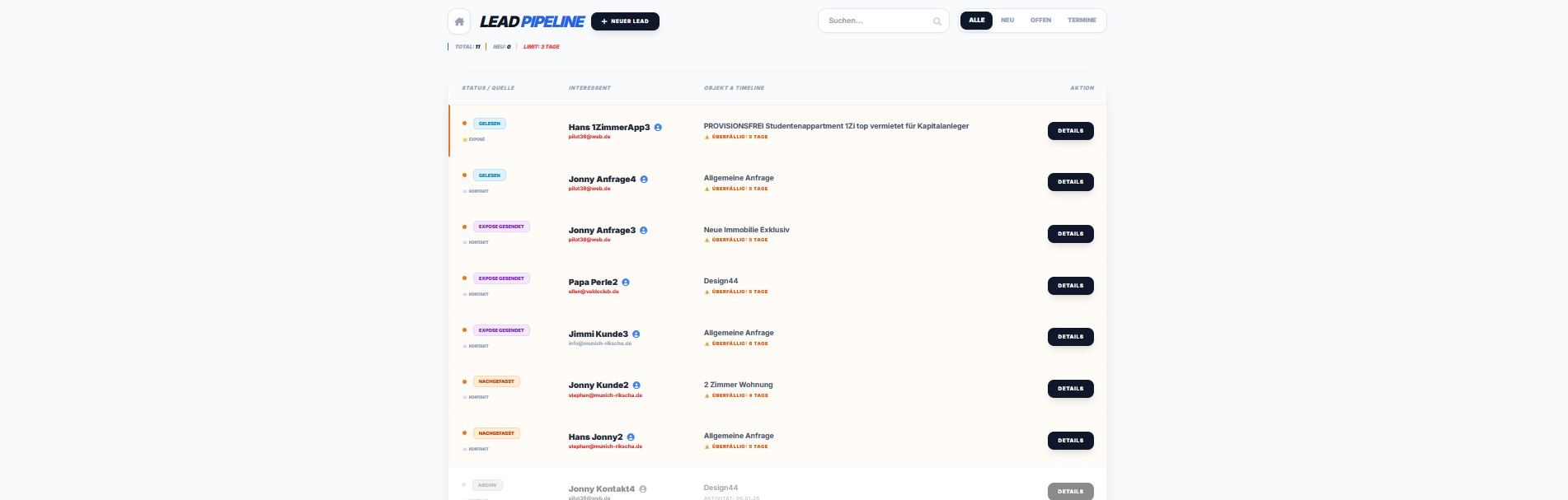Lead Management Dashboard